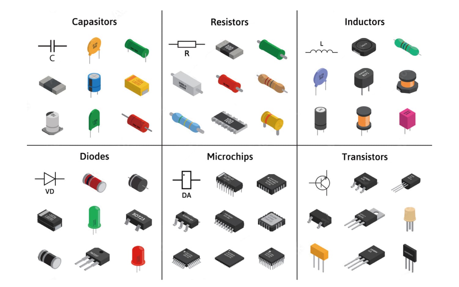 PCB component types PCB component types
