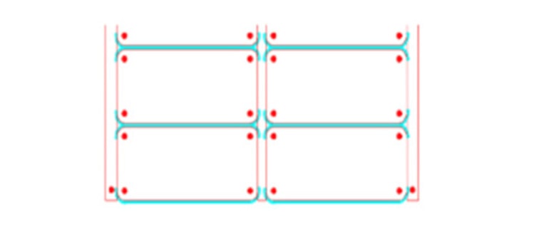 Panel with both V-Cut and tab routes