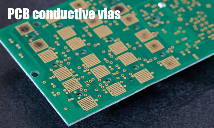 PCB conductive vias